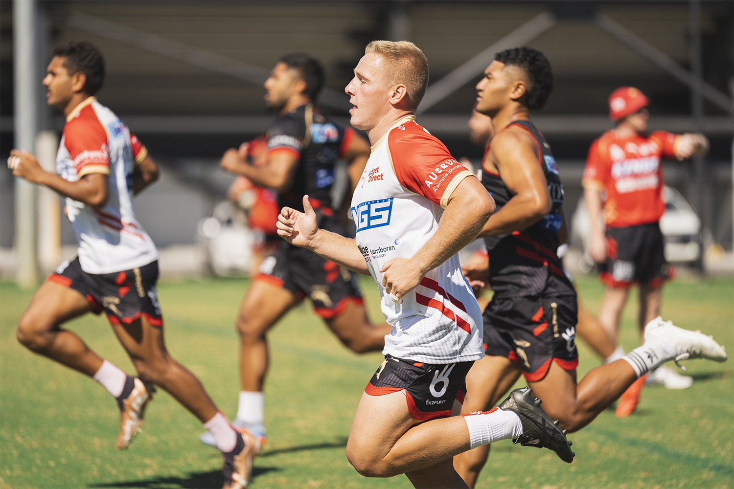 Dolphins signing Max Plath at his first training session.