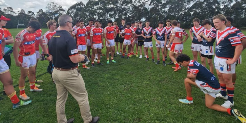 The Dolphins Academy thank the Roosters for the match.