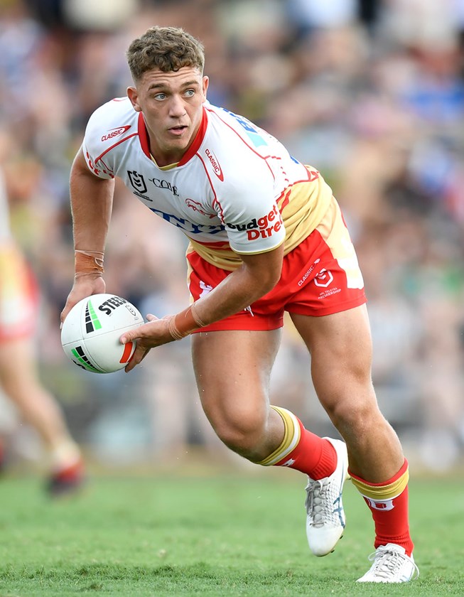 Kurt Donoghoe in action against the Cowboys in Cairns.