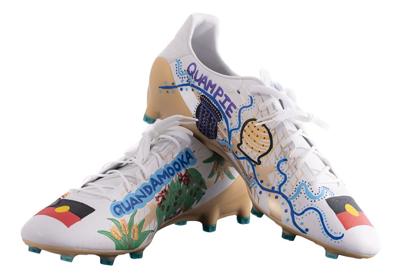 Josh Kerr's boots painted by Bray Kurzydlo