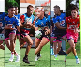 The middle forwards fight